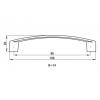 Uchwyt C-074/128.G6 aluminium, szeroki